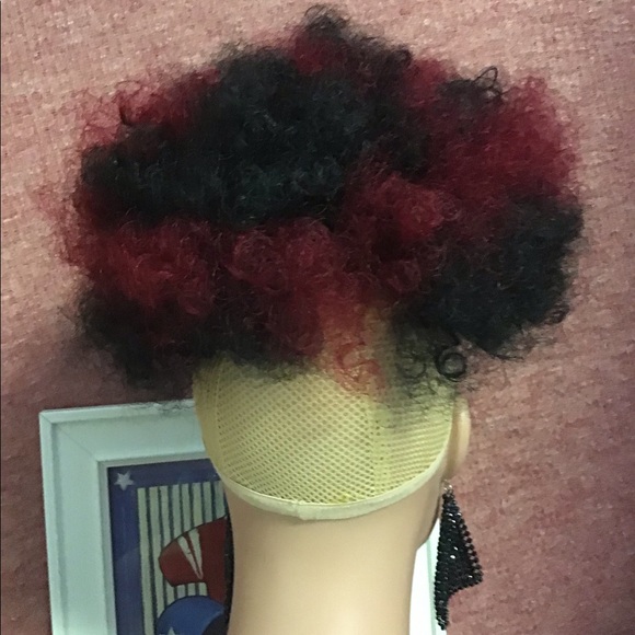 Two-tone Synthetic Short Kinky Drawstring Ponytail for Women - Picture 6 of 9